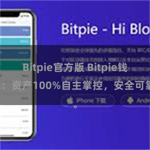 Bitpie官方版 Bitpie钱包：资产100%自主掌控，安全可靠。