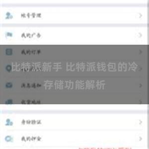 比特派新手 比特派钱包的冷存储功能解析