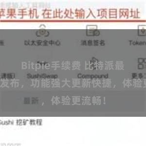 Bitpie手续费 比特派最新版本发布，功能强大更新快捷，体验更流畅！
